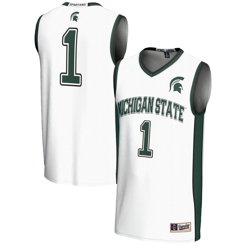 #1 Michigan State Spartans Lightweight Basketball Jersey - White