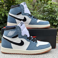 High Top Sneakers, White Blue Black Colorway, Lace Up Design, Casual Gift for Sneaker Fans