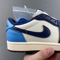 Low Top Sneakers, Beige Blue Colorway, Lace Up Design, Casual Gift for Sneaker Fans