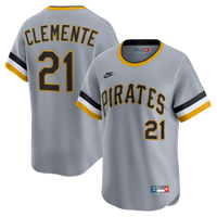 Pittsburgh Pirates Roberto Clemente Gray Throwback Cooperstown Collection Limited Jersey
