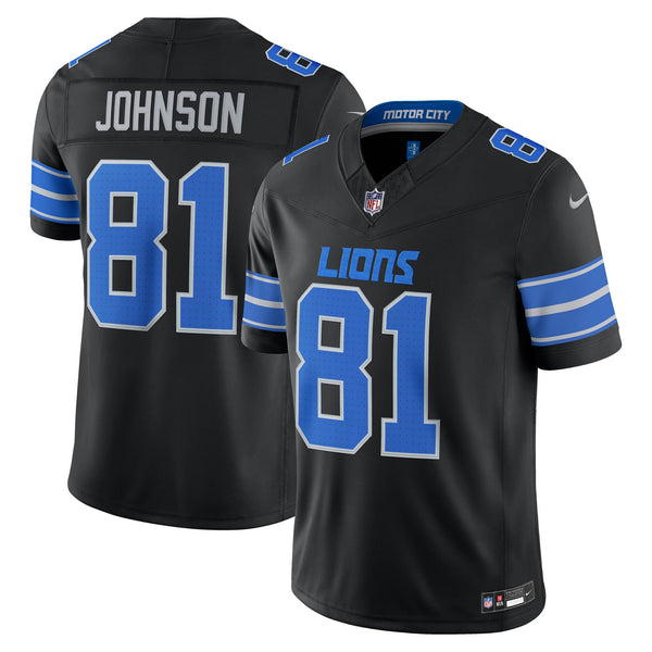 Detroit Lions Calvin Johnson Black Alternate Stitched Retired Limited Jersey