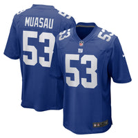 New York Giants Darius Muasau Royal Team Game Jersey