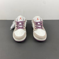 Low Top Sneakers, Purple Gray Colorway, Lace Up Design, Casual Gift for Sneaker Fans