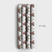 Off Road Quad Christmas Gift Wrap, Santa Riding ATV Wrapping Paper, Humorous Four Wheeler Holiday Wrapping Paper, Outdoor Sports Gift Wrap