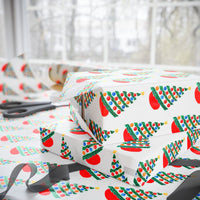 Festive Ornaments Holiday Gift Wrap, Illustrated Christmas Tree Wrapping Paper, Winter Botanical Wrapping Paper, Classic Xmas Present Paper