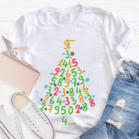 Festive Math Teacher T-Shirt, Christmas Tree Mathematics Shirt, Holiday Math Graphic Tee, Christmas School Shirt, Present for Math Students