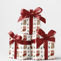 Santa Hat Mistletoe Dog Gift Wrap, Corgi Christmas Wrapping Paper, Festive Corgi Wrapping Paper, Adorable Corgi Holiday Gift Wrap Roll