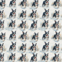 Snowy Winter Dog Gift Wrap, Boston Terrier Christmas Wrapping Paper, Boston Terrier Holiday Paper, Dog Lover Xmas Gift Wrapping Paper Roll