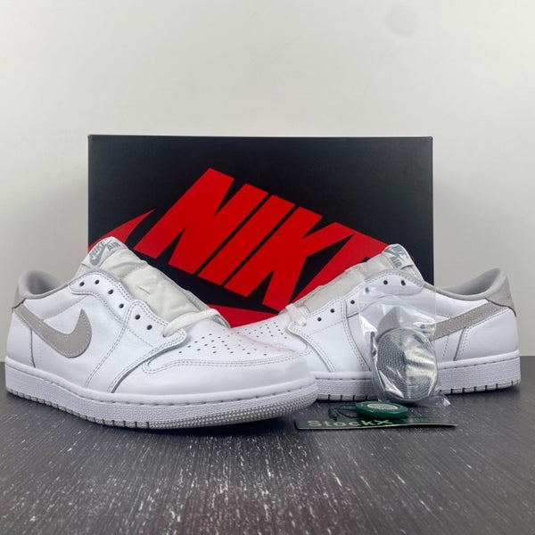 Low Top Sneakers, White Gray Colorway, Lace Up Design, Casual Gift for Sneaker Fans