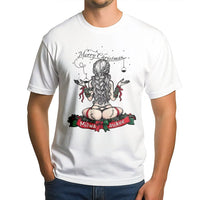 Naughty Holiday Graphic Tee, Milwaukee Christmas Pinup T-Shirt, Retro Xmas Pin Up Shirt, Humorous Secret Santa Top, Festive Holiday Present