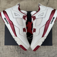 Mid Top Sneakers, White Red Colorway, Lace Up Design, Casual Gift for Sneaker Fans