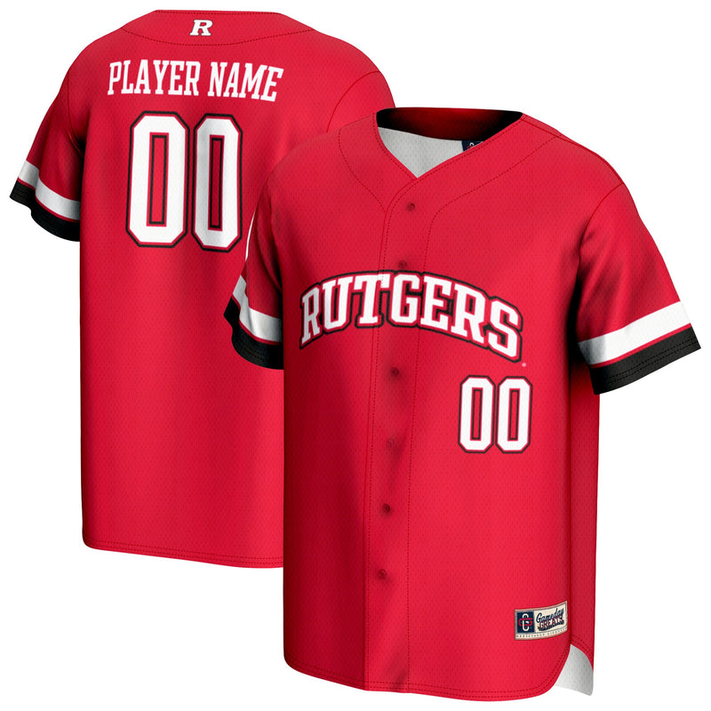 Rutgers Scarlet Knights NIL Pick-A-Player Lightweight Baseball Jersey - Scarlet