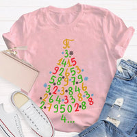 Festive Math Teacher T-Shirt, Christmas Tree Mathematics Shirt, Holiday Math Graphic Tee, Christmas School Shirt, Present for Math Students