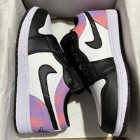 Mid Top Sneakers, White Black Pink Colorway, Lace Up Design, Casual Gift for Sneaker Fans