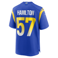 Los Angeles Rams Ty Hamilton Royal Team Game Jersey