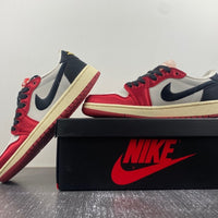 Low Top Sneakers, White Red Colorway, Lace Up Design, Casual Gift for Sneaker Fans