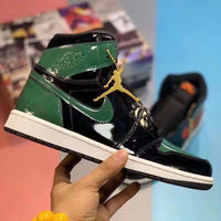 Sneakers, Black Green Colorway, Lace Up Design, Casual Gift for Sneaker Fans