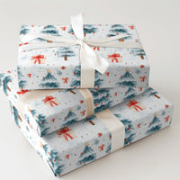 Snowy Pine Tree Gift Wrap, Watercolor Christmas Trees Wrapping Paper, Watercolor Pine Tree Wrapping Paper, Holiday Present Gift Wrap Roll