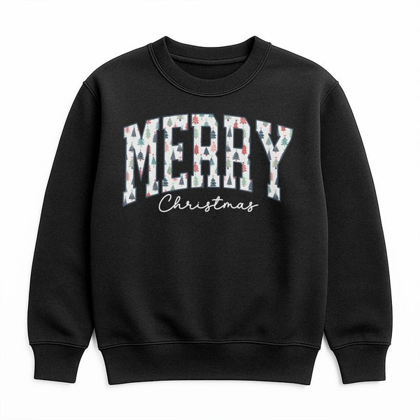 Adorable Christmas Tree Crewneck, Pine Tree Merry Christmas Sweatshirt, Holiday Pine Tree Sweater, Festive Graphic Sweatshirt