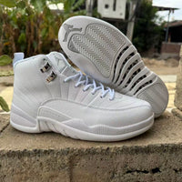 High Top Sneakers, White Colorway, Lace Up Design, Casual Gift for Sneaker Fans