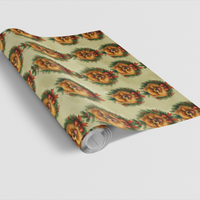 Adorable Holiday Dog Wrapping Paper, Pomeranian Christmas Wrapping Paper, Festive Puppy Present Gift Wrap, Winter Pet Lover Gift Wrapping Paper