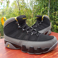Low Top Sneakers, Carbon Gray Yellow Colorway, Casual Gift for Sneaker Fans