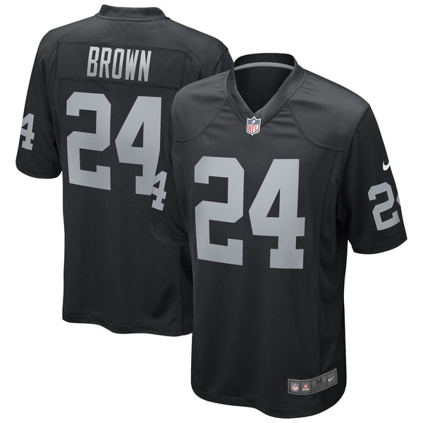 Las Vegas Raiders Willie Brown Black Game Retired Player Jersey