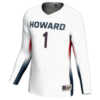 #1 Howard Bison Lightweight Volleyball Jersey - White