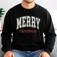 Leopard Print Christmas Sweater, Merry Christmas Sweatshirt, Retro Xmas Tree Crewneck Pullover, Festive Holiday Present for Her
