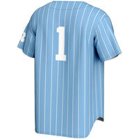 #1 North Carolina Tar Heels Lightweight Baseball Jersey - Carolina Blue