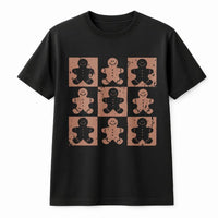 Adorable Checkerboard Cookie Shirt, Gingerbread Man T-Shirt, Retro Christmas Baking Graphic Tee, Holiday Baker Present, Womens Mens Tee