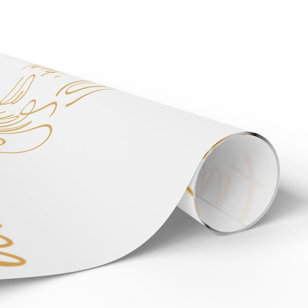 Elegant Calligraphy Holiday Gift Wrap, Gold Script Merry Christmas Wrapping Paper, Luxury Christmas Wrapping Paper Roll, Xmas