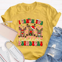 I Teach the Cutest Little Reindeers Shirt, Teacher Christmas T-Shirt, Humorous Holiday Educator Graphic Tee, Xmas Teacher Present