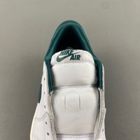 Low Top Sneakers, White Green Colorway, Lace Up Design, Casual Gift for Sneaker Fans