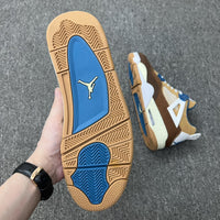 Retro Basketball Shoes, White Yellow Brown Colorway, Lace Up Design, Casual Gift for Shoe Lovers