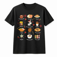Feliz Navidad Tamales and Traditions Graphic Tee, Mexican Christmas T-Shirt, Festive Latino Holiday Shirt, Hispanic Christmas Apparel