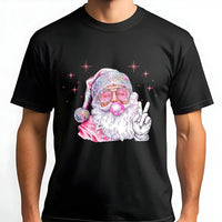 Bubblegum Pop Art Santa Shirt, Retro Disco Santa T-Shirt, Funky Disco Santa Graphic Tee, Humorous Christmas Holiday Shirt, Xmas Present for Her