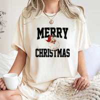Vintage Retro Style Graphic Tee, Merry Christmas Santa T-Shirt, Classic St Nick Holiday Shirt, Nostalgic Xmas Party Tops for Men Women