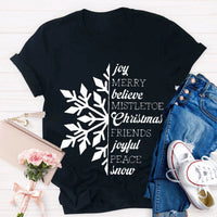 Holiday Snowflake T-Shirt, Christmas Snowflake Shirt, Winter Graphic Tee, Comfy Xmas Snowflake Shirt, Christmas Present for Women and Men