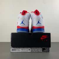 High Top Sneakers, Blue White Red Colorway, Leather Footwear, Lace Up Design, Casual Gift for Sneaker Fans