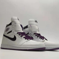 Sneakers, White Purple Colorway, Lace Up Design, Casual Gift for Sneaker Fans