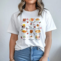 Feliz Navidad Tamales and Traditions Graphic Tee, Mexican Christmas T-Shirt, Festive Latino Holiday Shirt, Hispanic Christmas Apparel
