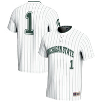 #1 Michigan State Spartans Lightweight Softball Jersey - White