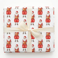 Sports Christmas Gift Wrap, Basketball Jersey Santa Wrapping Paper, Humorous Santa Basketball Holiday Wrapping Paper, Xmas Gift Wrapping Paper
