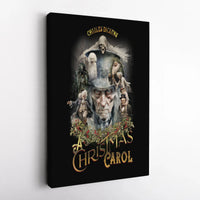 Vintage Ebenezer Scrooge Ghosts Wall Art, A Christmas Carol Canvas Print, Classic Holiday Canvas Decor Digital Download
