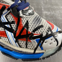 Low Top Sneakers, Blue Gray Colorway, Lace Up Design, Casual Gift for Sneaker Fans