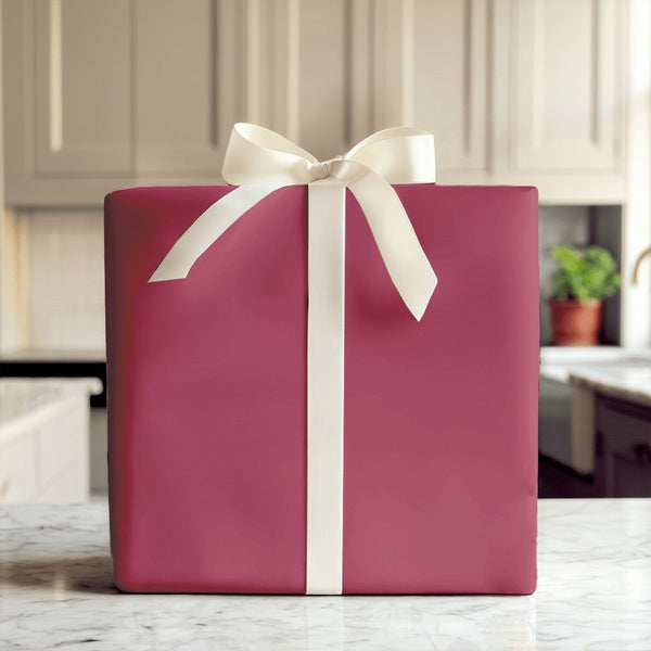 Deep Red Matte Gift Wrap Roll, Solid Burgundy Wrapping Paper, Elegant Wedding Wrapping Paper, Luxury Christmas Holiday Wrappi