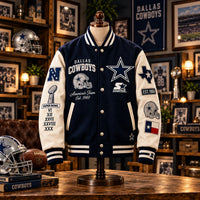 DAL Heritage - Navy and Cream Varsity Statement Outerwear