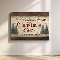 Christmas Quote Canvas Print, May You Never Be Too Grown Up Santa Canvas Wall Art, Vintage Holiday Canvas, Family Christmas Wall Decor Present