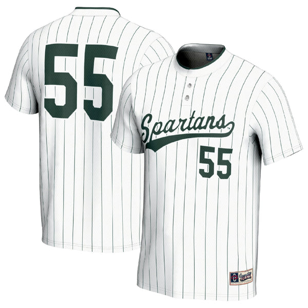 #1 Michigan State Spartans Lightweight Softball Fashion Jersey - White